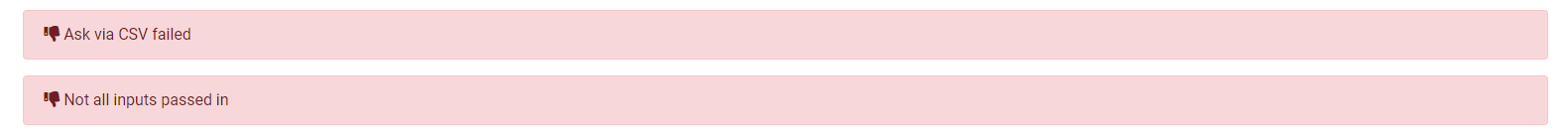 ELDR AI Ask via CSV Fail