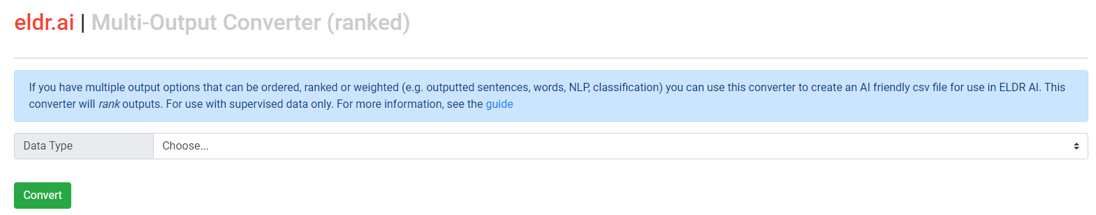 ELDR AI Multi Output Converted for Ranked data