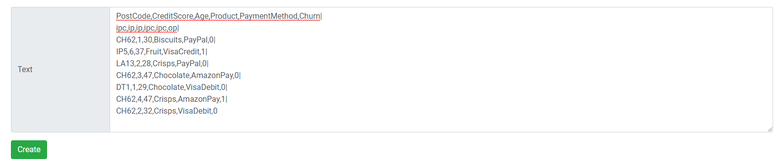 Create ELDR AI Create Data Text