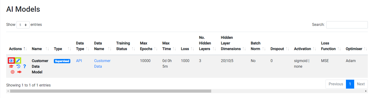 ELDR AI Create Model List One