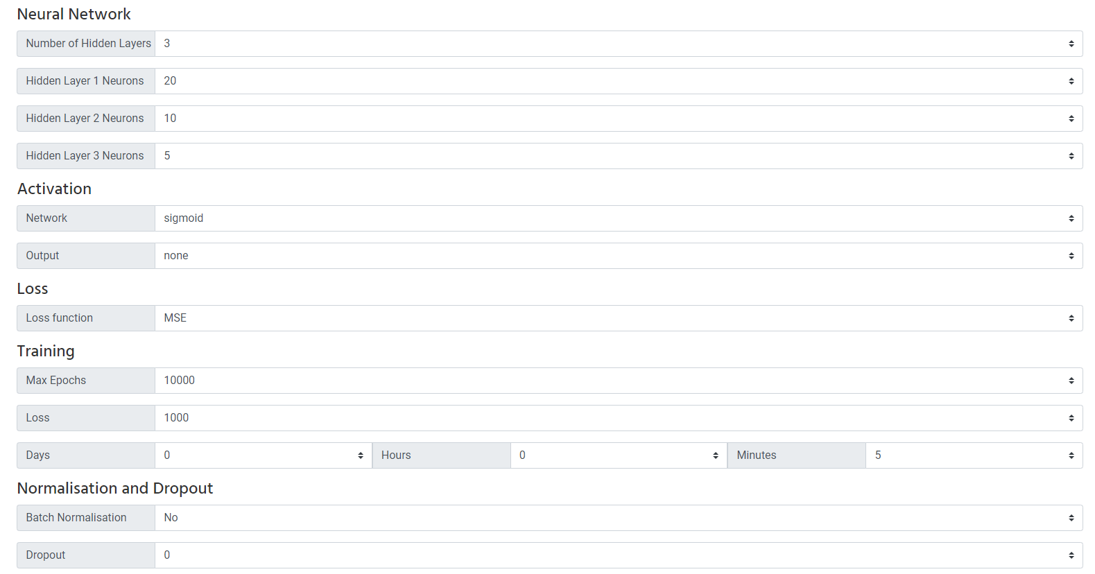 ELDR AI Create Model Parameters One