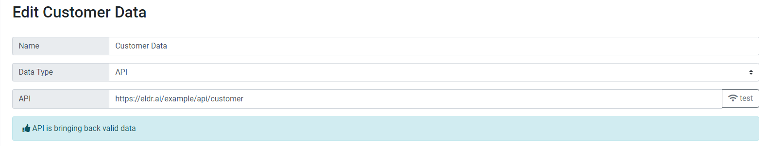 Create ELDR AI Edit Data API