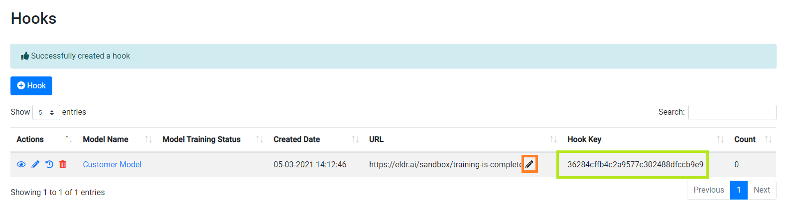 ELDR AI Integration via API - Create Trigger Two