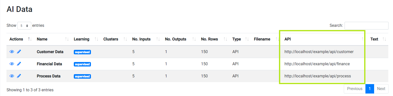 ELDR AI Integration via API - Data